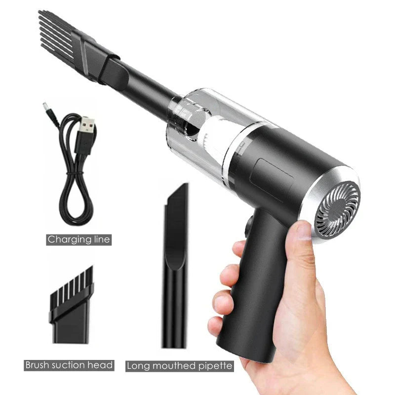 2 In 1 Portable Vacuum Cleaner - Car and Home Mini Wireless Vaccum Cleaner