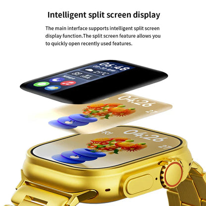 2024 C9 Ultra Max Gold Edition Color Smartwatch Upgraded Version | 2.1 Inch Screen With Hryfine App