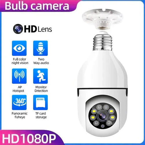 360° Wireless Wifi Bulb Cctv Camera | Security Light Bulb Camera