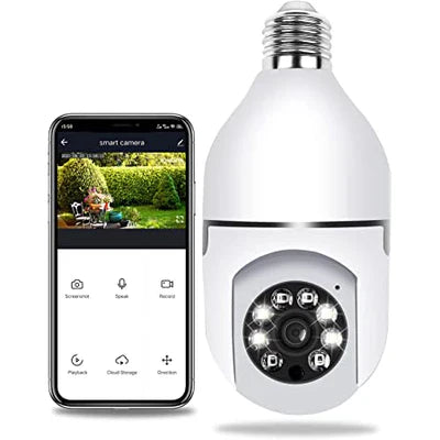 360° Wireless Wifi Bulb Cctv Camera | Security Light Bulb Camera