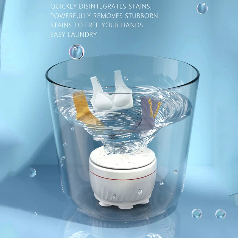 Mini Personal Rotatry Washing Machine and Dish Washer | Portable Ultrasonic Turbine Technology