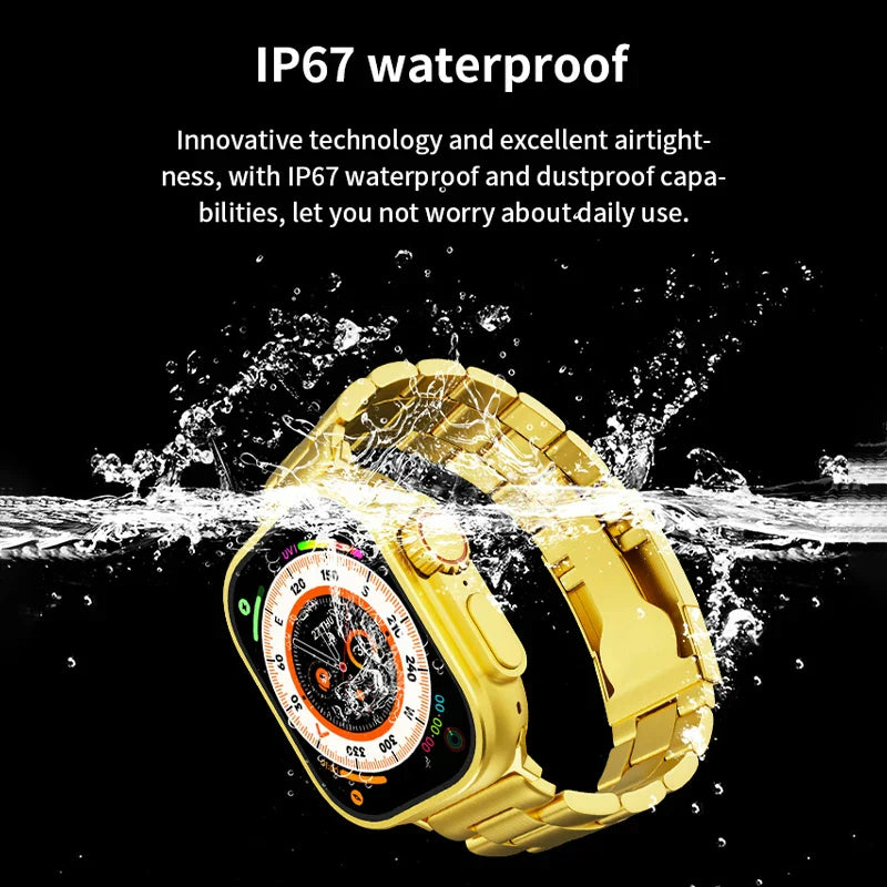 2024 C9 Ultra Max Gold Edition Color Smartwatch Upgraded Version | 2.1 Inch Screen With Hryfine App