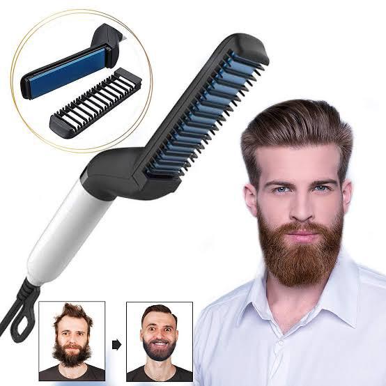 Multifunctional Hair Comb Brush Beard Hair Straighten Comb Quick Hairstyle For Men