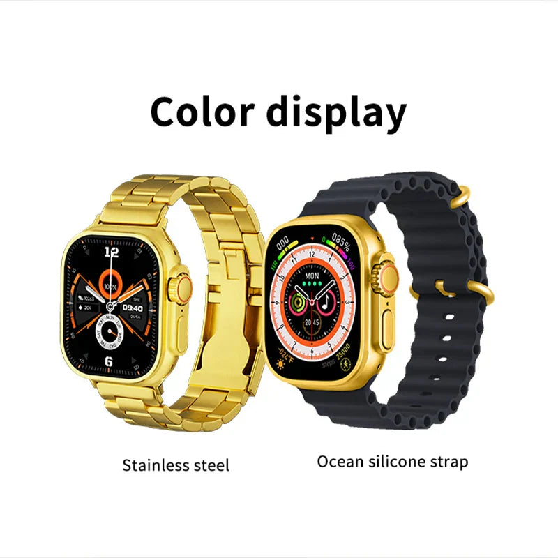 2024 C9 Ultra Max Gold Edition Color Smartwatch Upgraded Version | 2.1 Inch Screen With Hryfine App