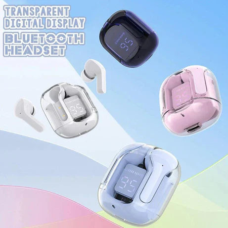 Premium Quality Air 31 Transparent Crystal Bluetooth Wireless Earbuds Head Set for Clear Loud & Distortion Free Sound