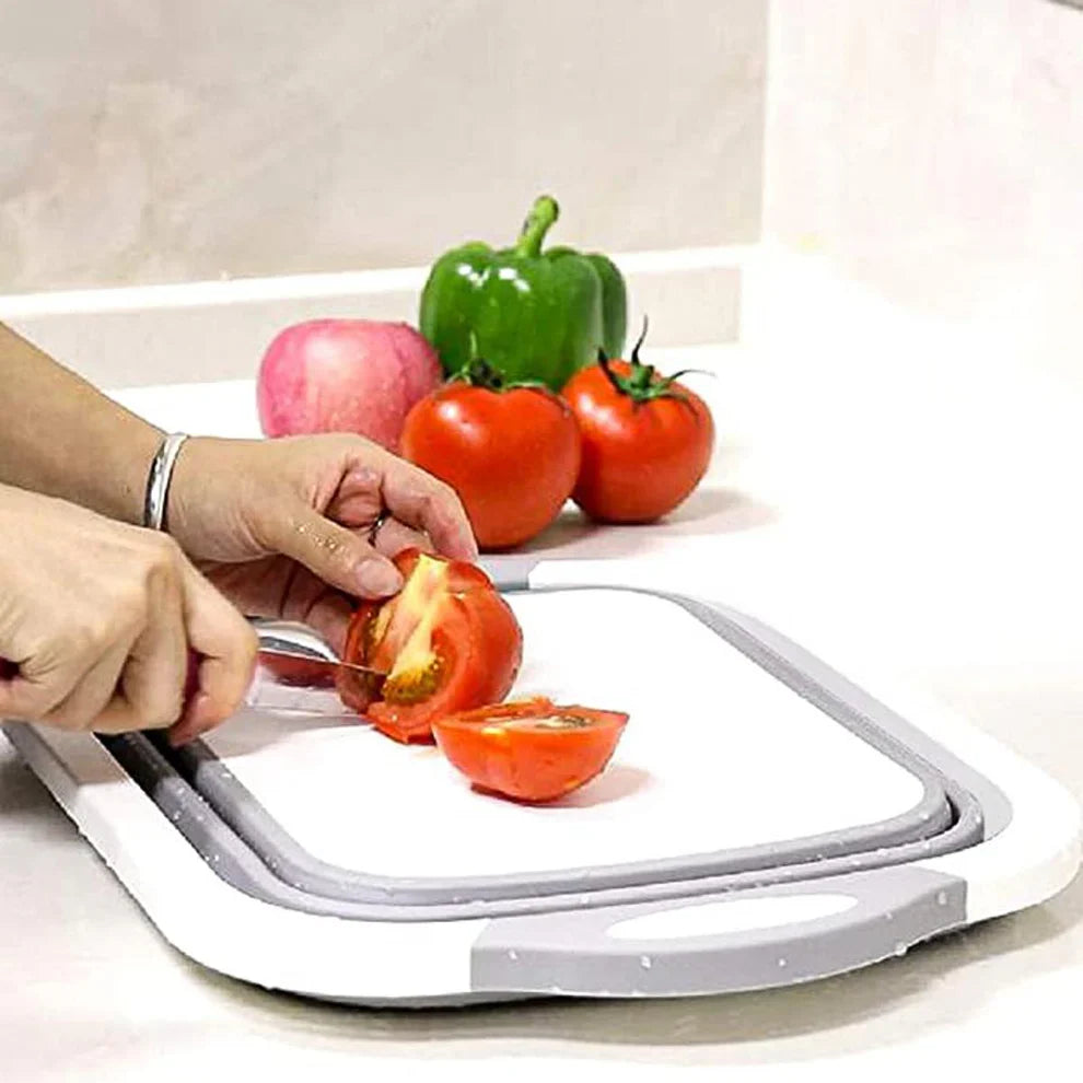 2 in 1 Folding Drainable Kitchen Cutting Board