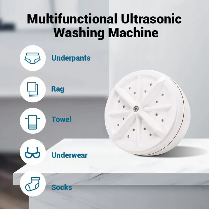 Mini Personal Rotatry Washing Machine and Dish Washer | Portable Ultrasonic Turbine Technology