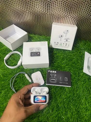 Airpods Pro With Digital Display – Anc And Transparency | Touch Volume Control Digital Screen Smooth Display Games