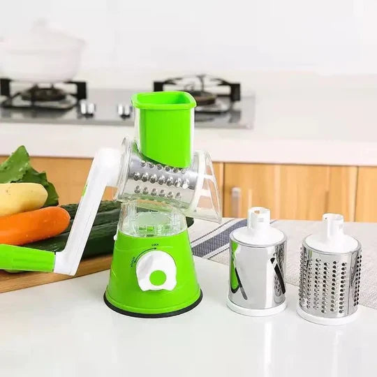 3 In 1 Manual Rotary Cheese Grater Multifunctional Drum Vegetable Cutter Slicer Potato Chopper Mandoliner Kitchen Accessories Set