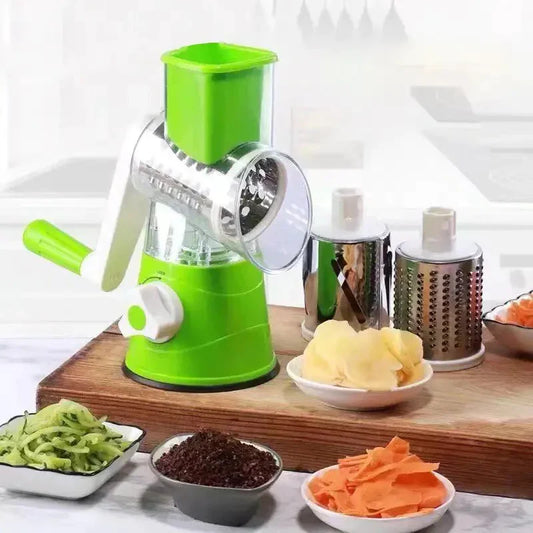 3 In 1 Manual Rotary Cheese Grater Multifunctional Drum Vegetable Cutter Slicer Potato Chopper Mandoliner Kitchen Accessories Set