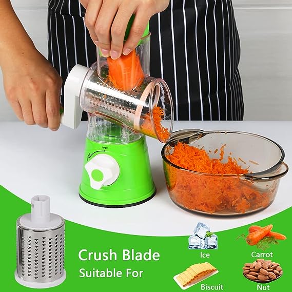 3 In 1 Manual Rotary Cheese Grater Multifunctional Drum Vegetable Cutter Slicer Potato Chopper Mandoliner Kitchen Accessories Set